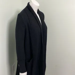 Zara black wool full length jacket thumbnail 3