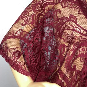 Emerette Burgundy / Wine Colored Lace Short Sleeved Kimono Size Small thumbnail 5