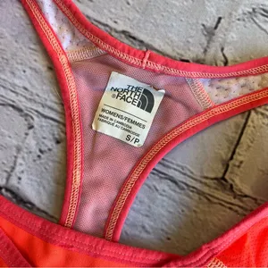 The North Face Sports Bra Pink Womens Small Neon Work Out Gym Padded Yoga Top thumbnail 3
