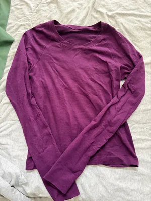 Dark Purple Lululemon Swiftly tech Long Sleeve thumbnail 1