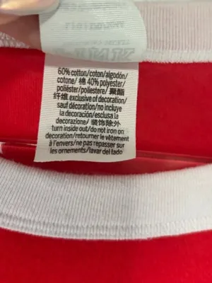 Victoria’s Secret PINK Red White Contrast Trim Sequin Graphic Tee L Ringer Bling thumbnail 6