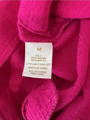 Flying Tomato Fuschia Pink Twisted Crop Top High Rise Wide-Leg Pant Set Sz S & M thumbnail 12
