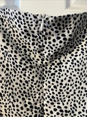 Black and White Spotted Cowl Mini Dress thumbnail 4