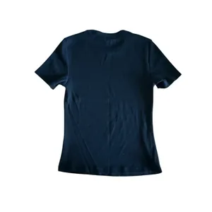 Veronica‎ Beard Pruitt Ribbed Crewneck T-shirt Small Black Knit Cotton thumbnail 6