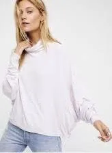 Free People EUC  Slouchy Ribbed Top thumbnail 1