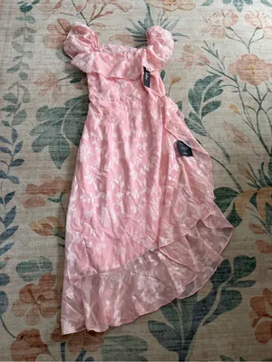 Lulu's Pretty Perfect Blush Burnout Floral Off-the-Shoulder Midi Dress thumbnail 5