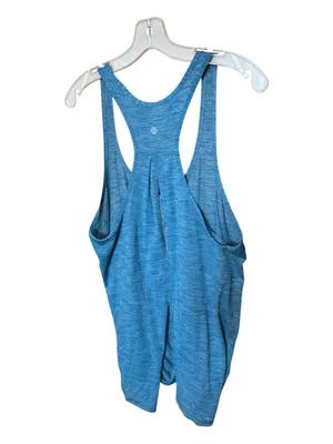 lululemon Salute the Sun Blue Racerback Tank Heathered Peacock Active Top thumbnail 2