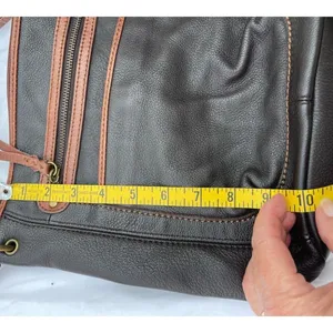 The Sak espresso brown leather crossbody. thumbnail 7