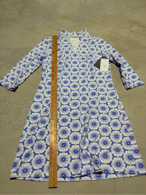 Mahi gold NWT Charleston Chatham lace regatta blue dress large MSRP$190 thumbnail 5