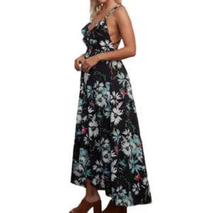 Boho Split Skirt Maxi Dress Black Size L thumbnail 3