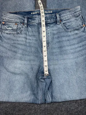 American Eagle Outfitters Ex-Boyfriend Light Wash Straight Jeans - Blue thumbnail 7