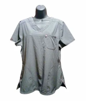 Scrubstar Women's Scrub Top Grey V-Neck Ethical Fabric Size M. INV669 A7 thumbnail 1