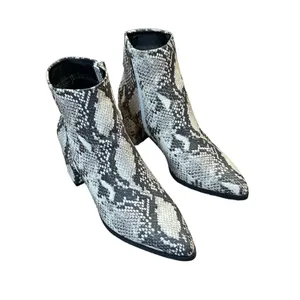 Madden Girl Dafnii Snake Print Ankle Boots 7.5M Pointed Toe Block Heel Side Zip thumbnail 12