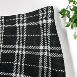 J.Crew Black & White Plaid Tweed Mini Skirt thumbnail 5