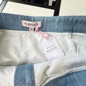 🦋NWT Nanette Lepore Tweed & Denim Button-Front Mini Skirt (Size Large)🦋 thumbnail 11