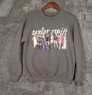 Taylor Swift Eras Sweatshirt -folklore Era RARE Womens Medium thumbnail 1