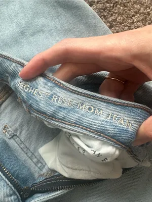 American Eagle Outfitters Light Blue Distressed Straight Leg Jeans thumbnail 6