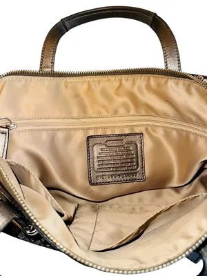 Coach Taylor Snake Print Satchel thumbnail 9