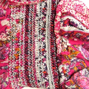 NWT Free People Real Love Maxi in Meadow Combo Floral Cotton Halter Dress L thumbnail 7