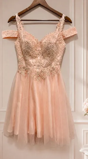 Cinderella Divine Blush Rhinestone Corset Homecoming Dress M thumbnail 1