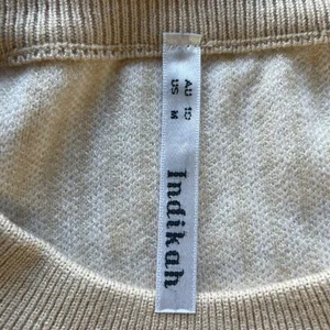 Indikah Women's M Pullover Sweater Striped Crewneck Long Ballon Sleeve Oversized thumbnail 7