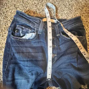 Kancan Womens Dark Wash Distressed Button Fly Skinny Jeans‎ KC6192D Size 23 thumbnail 6