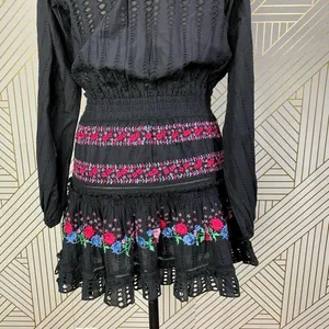 MISA Los Angeles Manuela‎ Dress Black Embroidered thumbnail 10