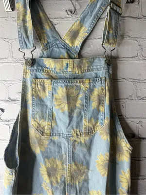 American eagle Sunflower Denim Overall Dress - Light Blue & Yellow small thumbnail 6