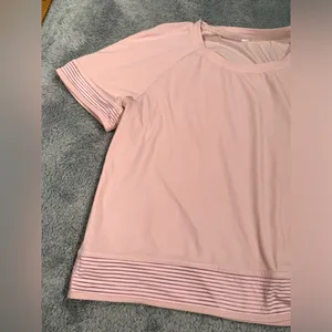 Lululemon Athletica Light Pink Short Sleeve Tee thumbnail 2