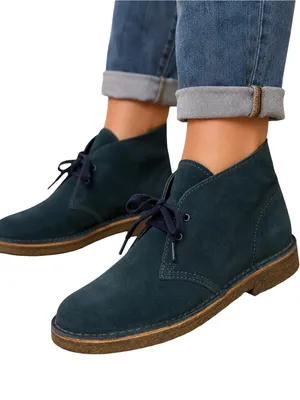 Clarks Originals Desert Teal Suede Lace Up Ankle Boots US 9M thumbnail 1