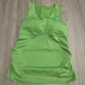 Athleta V‑Neck Performance Tank Top — Lime Green thumbnail 1