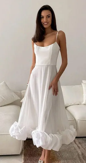 Night Novas Flounce Bustier Midi Dress thumbnail 1