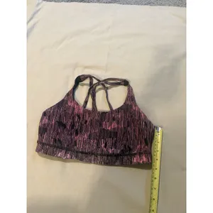 Lululemon Energy Bra Downpour Electric Coral Black Pink Workout Yoga No Pads 10 thumbnail 4