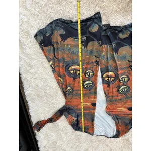 Halloween Witch Woman Cardigan Open Front Pumpkin Cats Fall Costume‎ L thumbnail 6