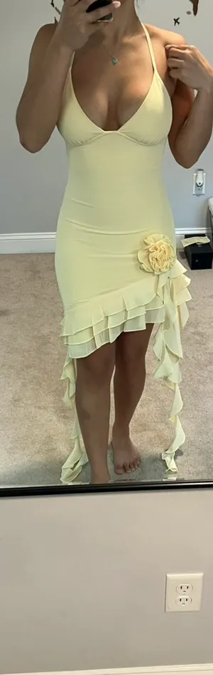 Baby boo Lilabelle Mini Dress - Lemon thumbnail 6