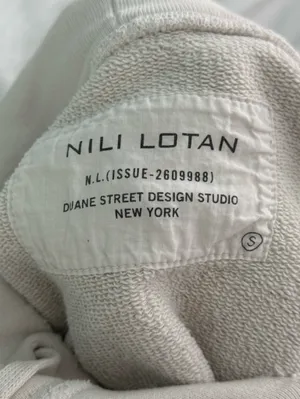 Nili Lotan Janie Hoodie in Chalk thumbnail 4