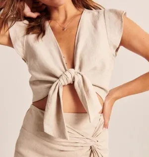 Abercrombie & Fitch Tie-Front Top thumbnail 1