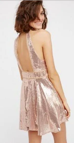 Free People Film Noir Sequin Dress thumbnail 2