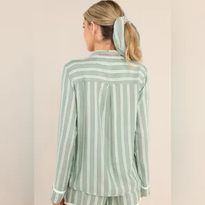 PJ Salvage Stripe Hype Pajama Set Green Size 2X thumbnail 5