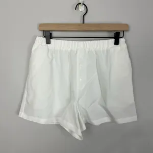 Halara Women’s Casual Boxer Shorts Mid Rise White XS NEW Minimalist Loungewear thumbnail 3