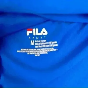 FILA Sport Women's‎ Long Sleeve Top Blue M Moisture-Wicking Quick-Dry Open Back thumbnail 7