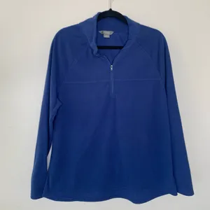 Natural Reflections Blue Fleece Pullover Top Sz XL Gorpcore Cabin Core thumbnail 5