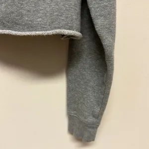 Wild Fable Gray Cropped Hoodie Sweatshirt with cord size S thumbnail 4