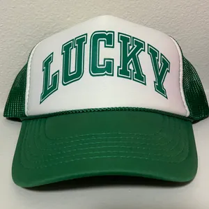 St Patrick's Day Lucky Green Trucker Hat thumbnail 1