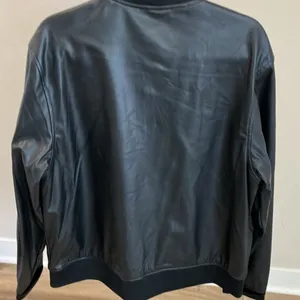 And Now This faux leather bomber jacket pockets EUC Black Size undefined thumbnail 6