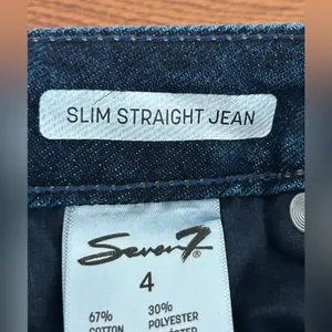 Seven7 Slim Straight Jeans Dark Blue Size 4 thumbnail 6