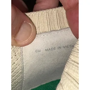 Tory Sport Bubble Sock Sneakers Cream Green Navy Knit Slip On Trainers thumbnail 10