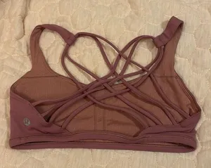 Lululemon Strappy Free to Be Sports Bra in Blush thumbnail 1