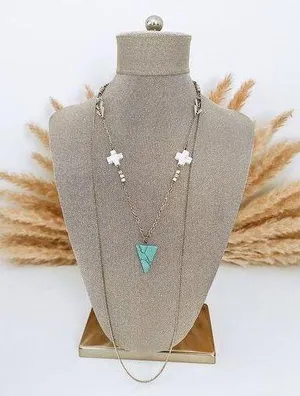 Head Western Layered Arrow Charm Necklace Southwestern thumbnail 1