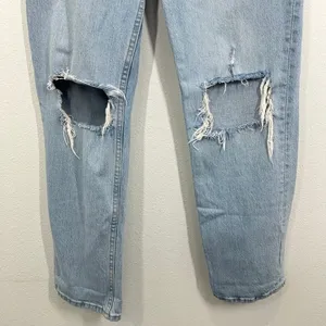 Abercrombie & Fitch 90s Straight‎ Ultra High Rise Curve Love Jeans Distressed thumbnail 5